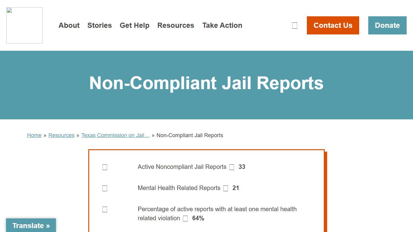 Non-Compliant Jail Reports - Texas Jail Project - Texas Jail Project